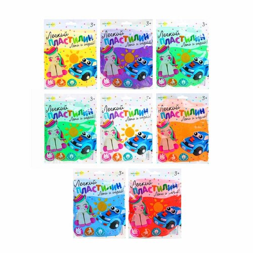 Хоббихит Легкий пластилин полимер 18х148х1см 6-10 цветов 12 штук 1522₽