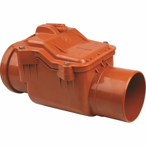 Обратный клапан 110 канализационный ПФ пластфитинг клапан обратный d110 мм пластиковый для наружной канализации