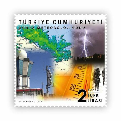Почтовые марки Турция 2019г. Всемирный день метеорологии Природа, Метеорология MNH