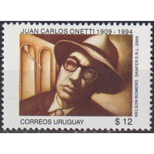 Почтовые марки Уругвай 2009г. 100 лет со дня рождения Хуана Карлоса Онетти Писатели MNH