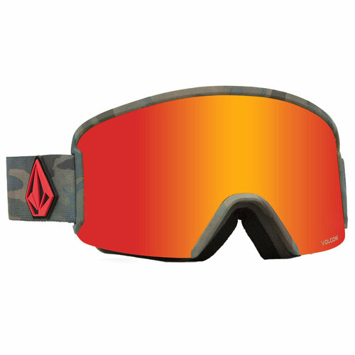 Горнолыжная маска VOLCOM GARDEN CLOUDWASH CAMO RED CHROME Lens/ YELLOW bonus lens