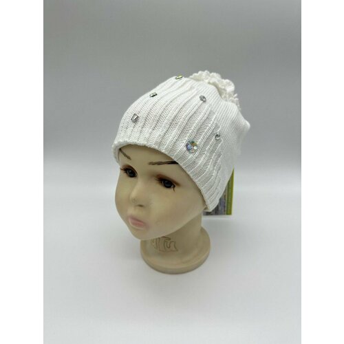 фото Шапка , размер 48-50, белый naomi