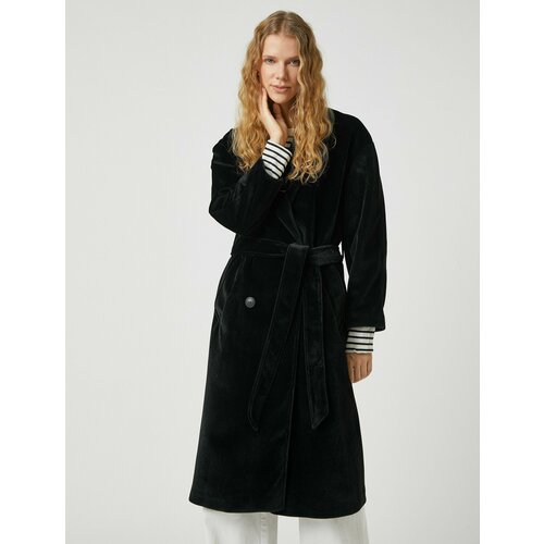 Пальто KOTON, размер 36, черный пальто koton размер 36 красный