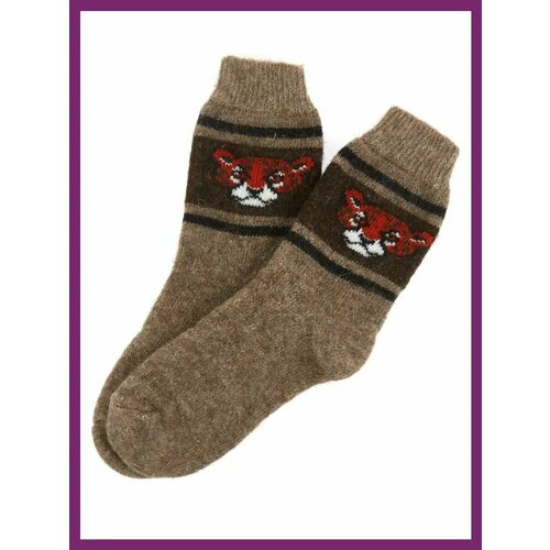 фото Носки , размер 45-46, коричневый нет бренда