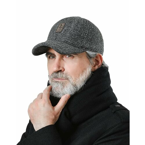 фото Бейсболка , размер 59, серый без бренда