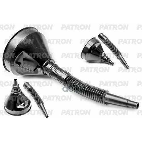 Воронка Пластмассовая С Гибким Шлангом И Латунной Сеткой Черная PATRON арт P-83000 2250₽