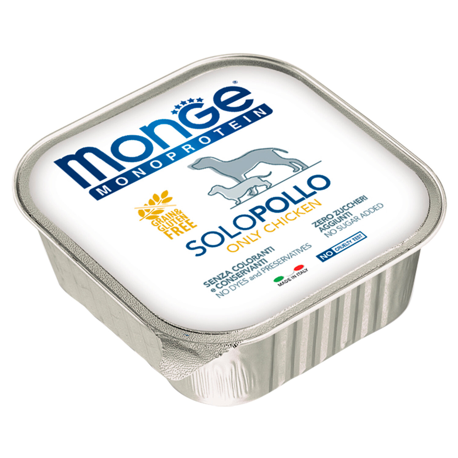 Влажный корм Monge Monoproteico для взрослых собак Solo консервы, курица, 150г - фото №3