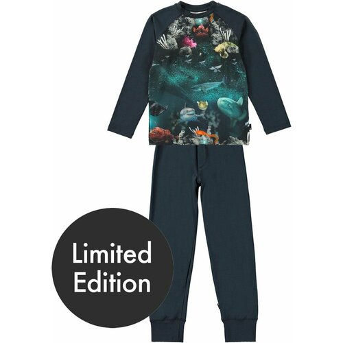 фото Лонгслив molo, размер 116, черный, серый