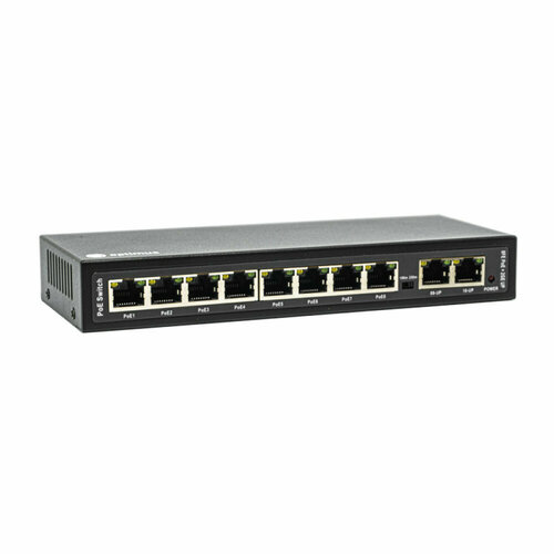 Коммутатор PoE Optimus U1E-8F2G 8 PoE портов 10100 Мбитс 2 Uplink порта 1Гбитс RJ-45 120 Вт 7500₽