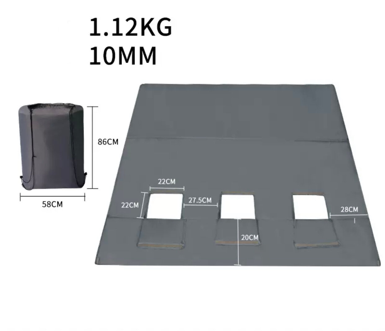 фото Пол для зимней палатки "Куб" 2 см, 180 х 180 см