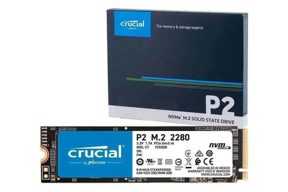 Твердотельный накопитель 500GB M.2 NVMe Crucial CT500P2SSD8 SSD P2