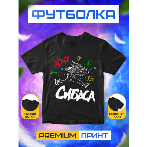 фото Футболка, размер m, черный без бренда