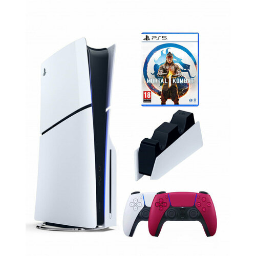 Приставка Sony Playstation 5 slim 1 Tb2-ой геймпадкрасныйзарядноеМортал 1 8700000₽
