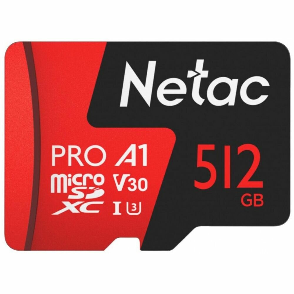 Карта памяти Micro SecureDigital 512Gb Netac SDXC class 10 (NT02P500PRO-512G-S)