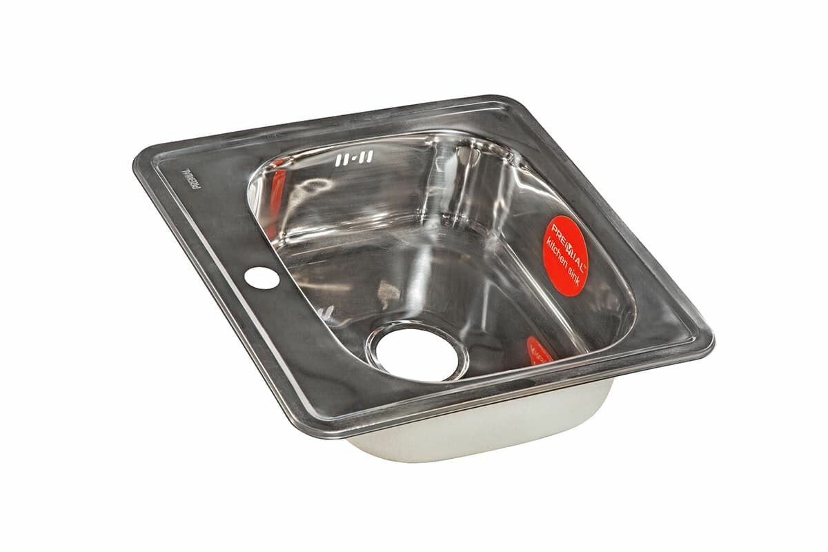 фото Мойка premial 3838 380х380 h=150 полированная нержавеющая сталь 0,6мм