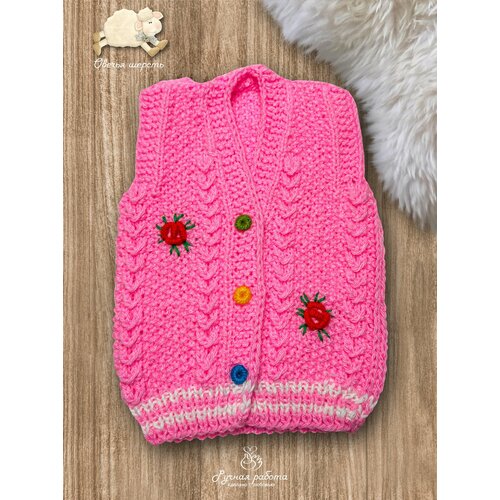 фото Жилет, размер 26, розовый no brend