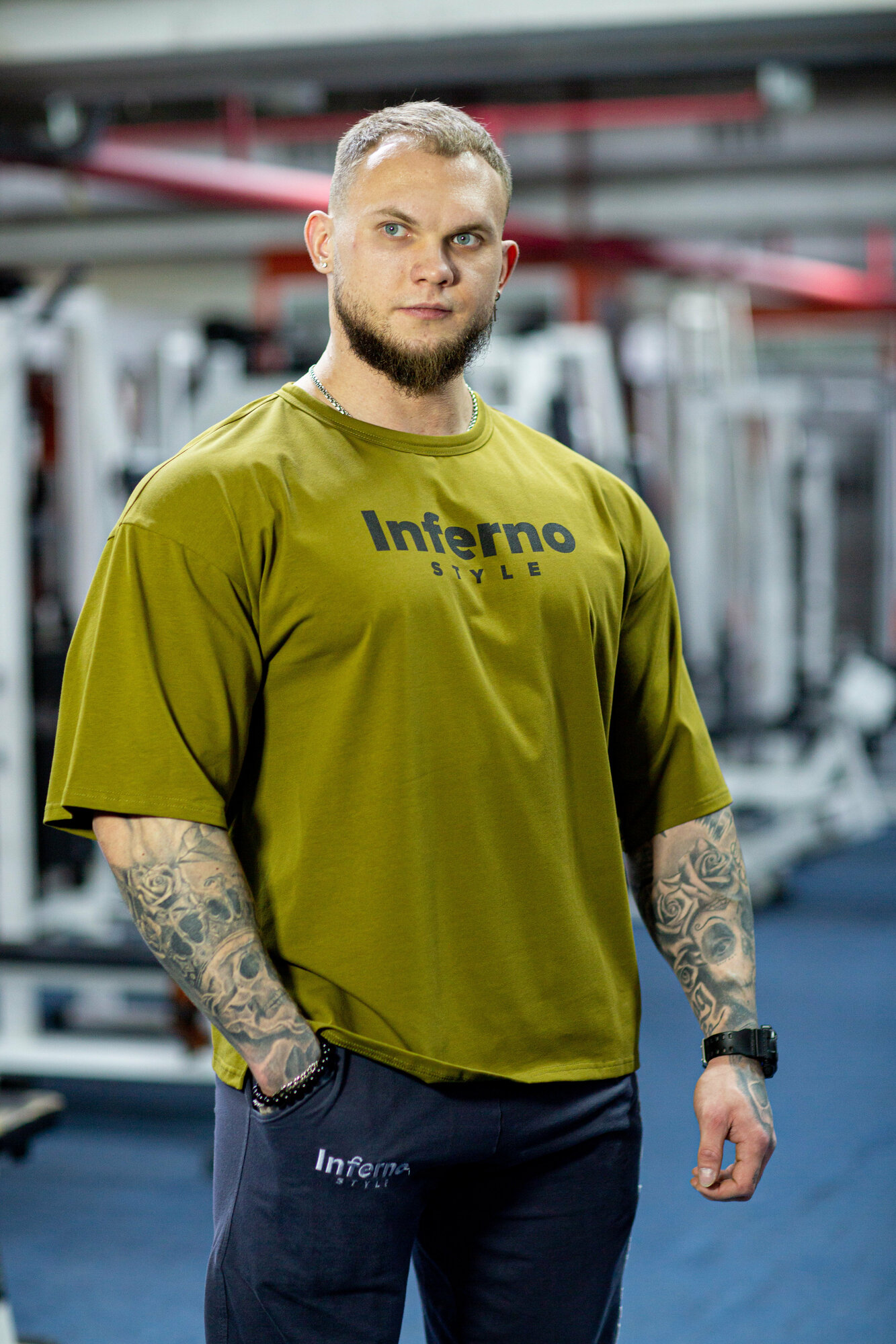 Футболка Inferno Style, 1 шт., размер L, хаки — фото 1