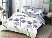 Комплект постельного белья Поплин Элис Текстиль Цветы фиолетовые, 2-спальный, рис. 60016