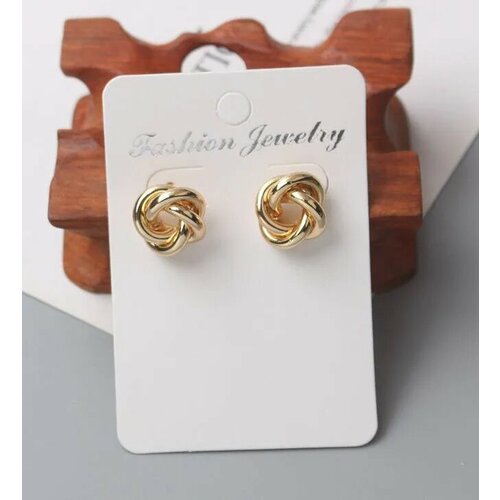 Серьги Sagem, размер 13 мм, золотой