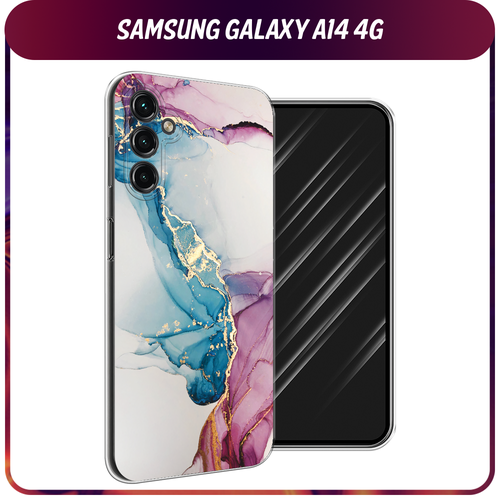 Силиконовый чехол на Samsung Galaxy A14 4G / Галакси A14 4G Розовые разводы рисунок силиконовый чехол я не подарок на samsung galaxy a14 4g самсунг галакси a14 5g