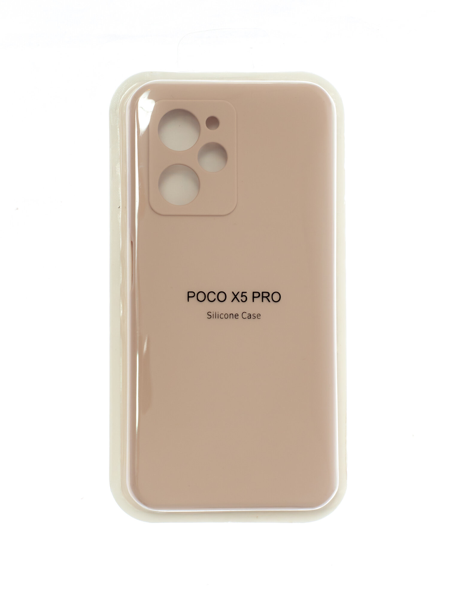 Чехол-накладка для XIAOMI Poco X5 Pro VEGLAS SILICONE CASE закрытый светло-розовый (18)