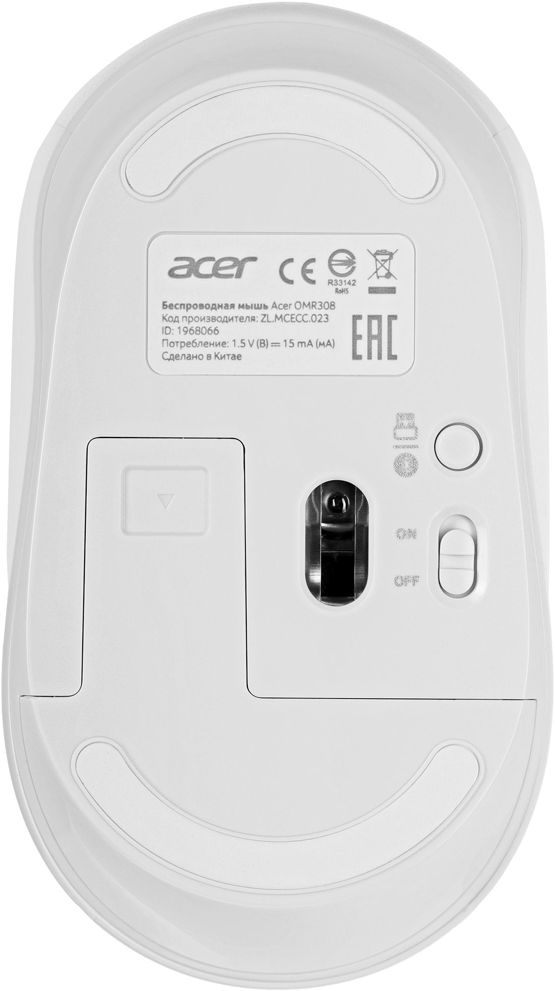 Мышь Acer OMR308, белый (zl. mcecc.023)