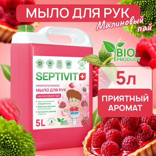 SEPTIVIT Premium Жидкое мыло для рук Малиновый пай  5л жидкое мыло septivit фруктовый микс 5 л