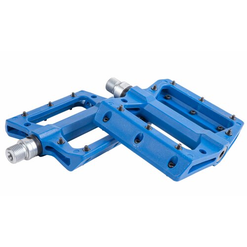 фото Педали нейлон со съёмными шипами, n-5, blue, 357 г. techteam