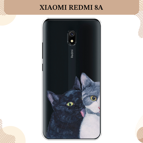 Силиконовый чехол Кошачья любовь на Xiaomi Redmi 8A / Сяоми Редми 8A, прозрачный