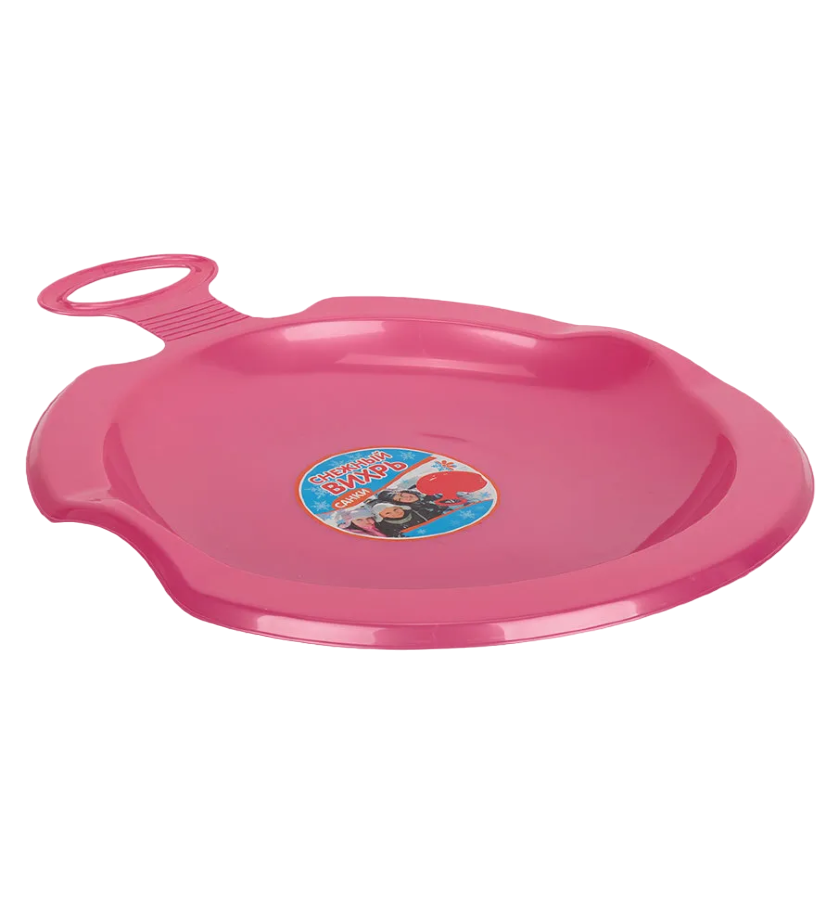 фото Санки-ледянки детские Снежный вихрь Пл-С88 розовые