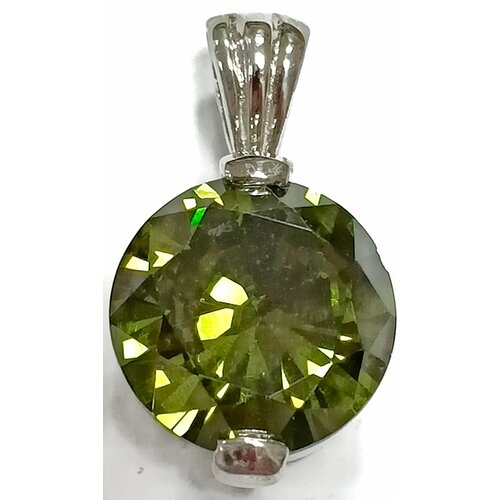 фото Подвеска эстерелла, серебро, 925 проба, родирование, фианит, размер 2.3 см.