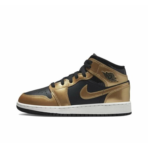 Кроссовки NIKE, полнота B, размер 5,5Y / 24 CM, золотой, черный кроссовки nike air jordan 1 mid paint drip 38 5eu