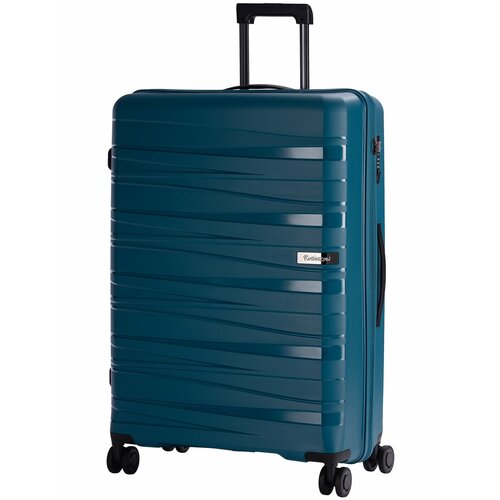 Чемодан Robinzon Corsica, 100 л, размер L, синий, зеленый чемодан robinzon corsica 100 л размер l серый