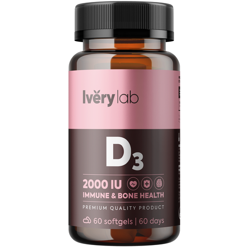 Витамин D3 2000 МЕ Iverylab Vitamin D Д Д3 в капсулах БАД для женщин и мужчин