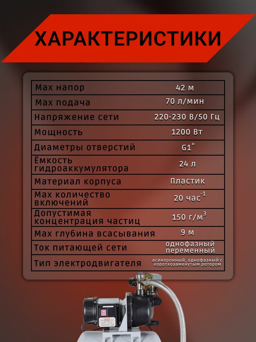 Насосная станция Ресанта АНС-4200П (77/1/4) - фото №19