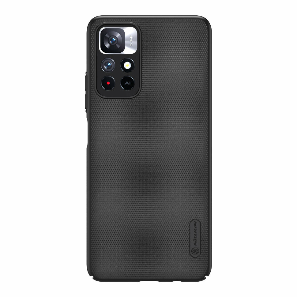 Накладка Nillkin Frosted Shield пластиковая для Xiaomi Redmi Note 11 5G / Note 11T 5G / Poco M4 Pro 5G Black (черная)