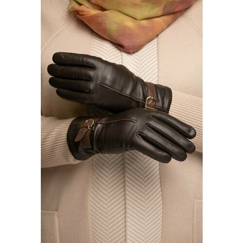 фото Перчатки montego, размер 7, коричневый