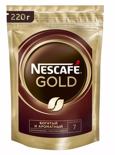 Кофе растворимый NESCAFE Gold 220г