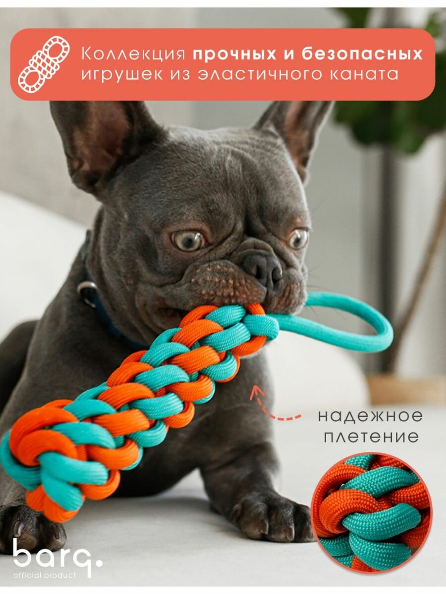 Barq Игрушка-канат - Cordo, Бирюзовый апельсин - фото №2