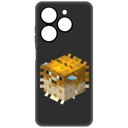 Чехол-накладка Krutoff Soft Case Minecraft-Иглобрюх для TECNO Spark 20 черный чехол накладка krutoff soft case minecraft иглобрюх для tecno camon 20 pro черный
