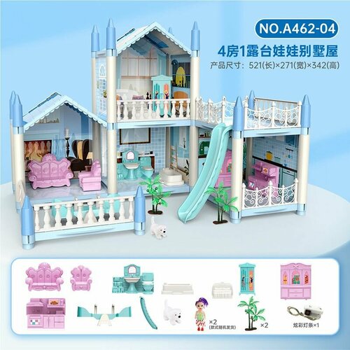 фото Кукольный домик с мебелью для детей нет бренда
