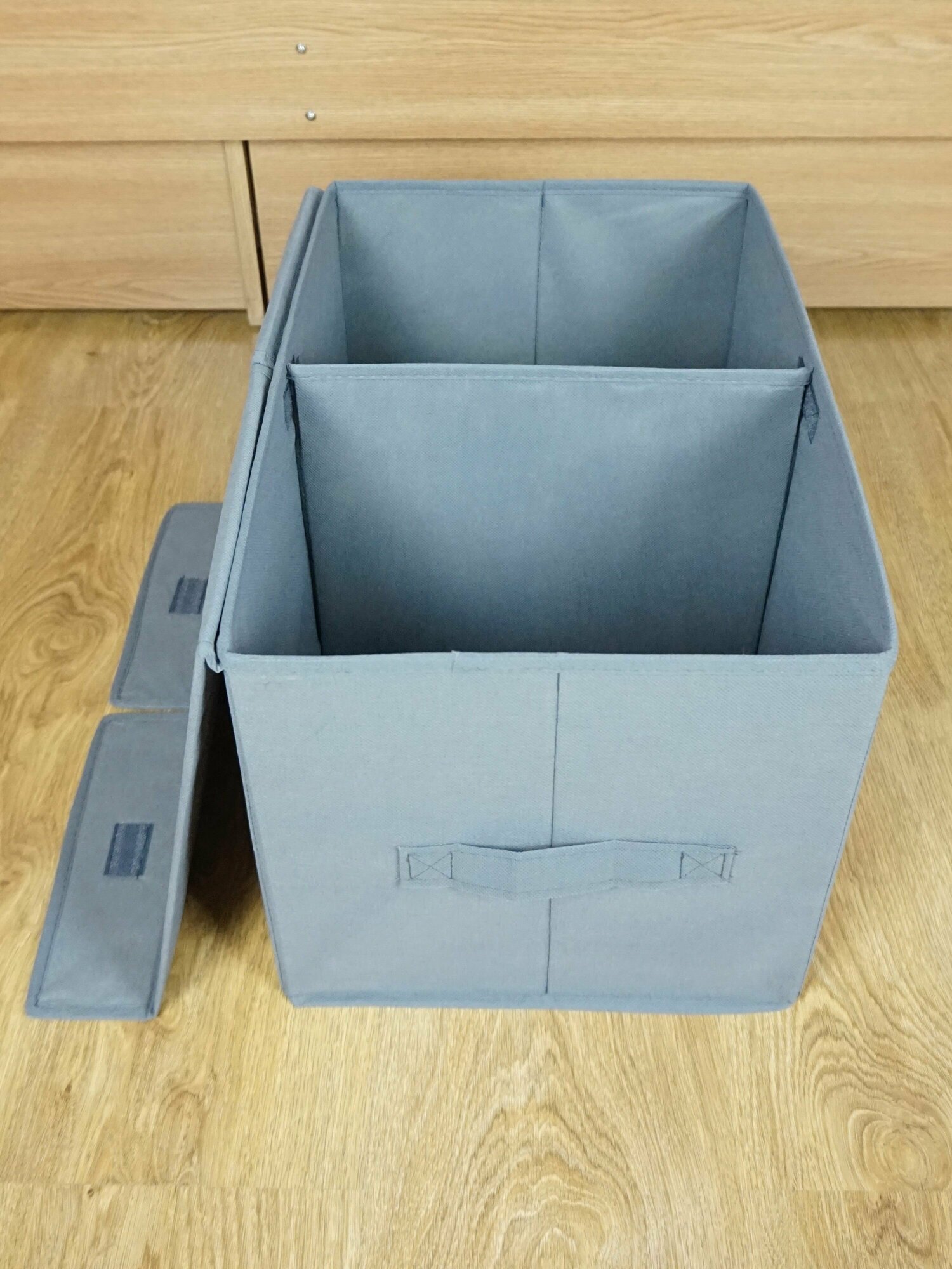 Коробка с двумя отделениями для хранения вещей, одежды - фотография № 11