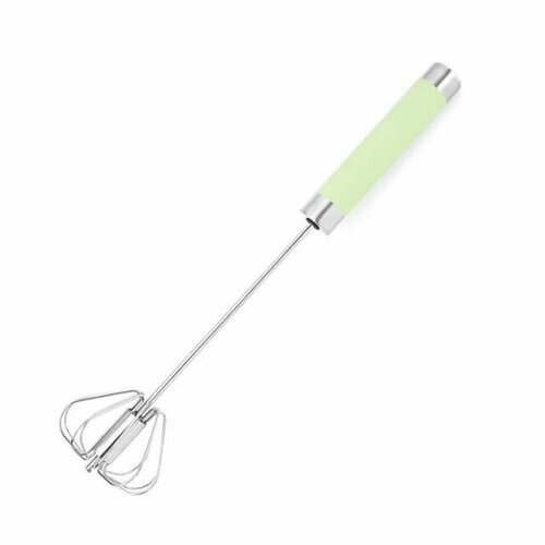 Венчик для взбивания ручной нажимной 30 см зеленый 330₽