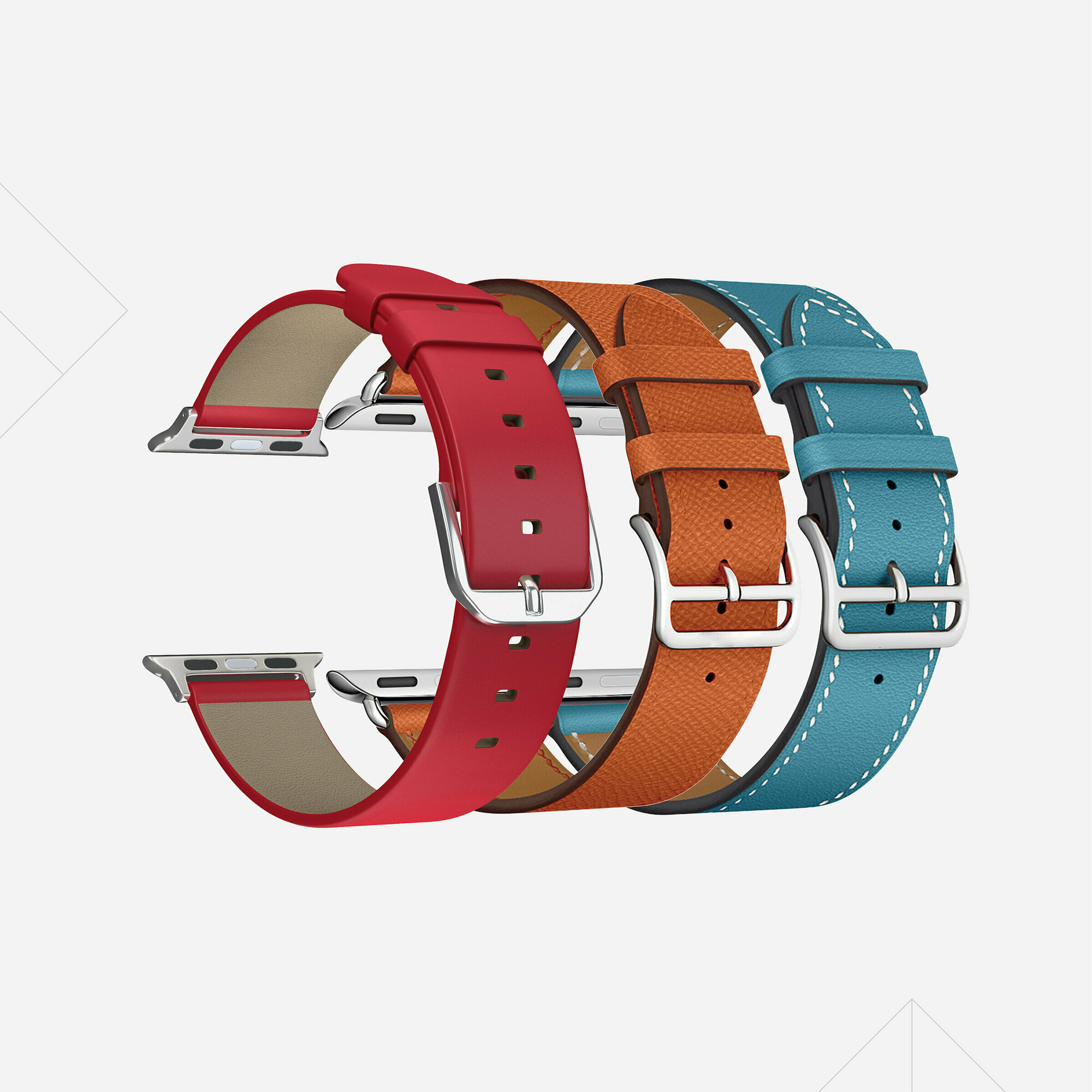 Ремешок Lyambda Mintaka для Apple Watch Series 3/4/5 красный (DSP-14-40) Noname - фото №7