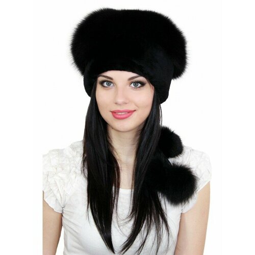 фото Шапка lemmex шапка "капелька", размер 55-56, черный