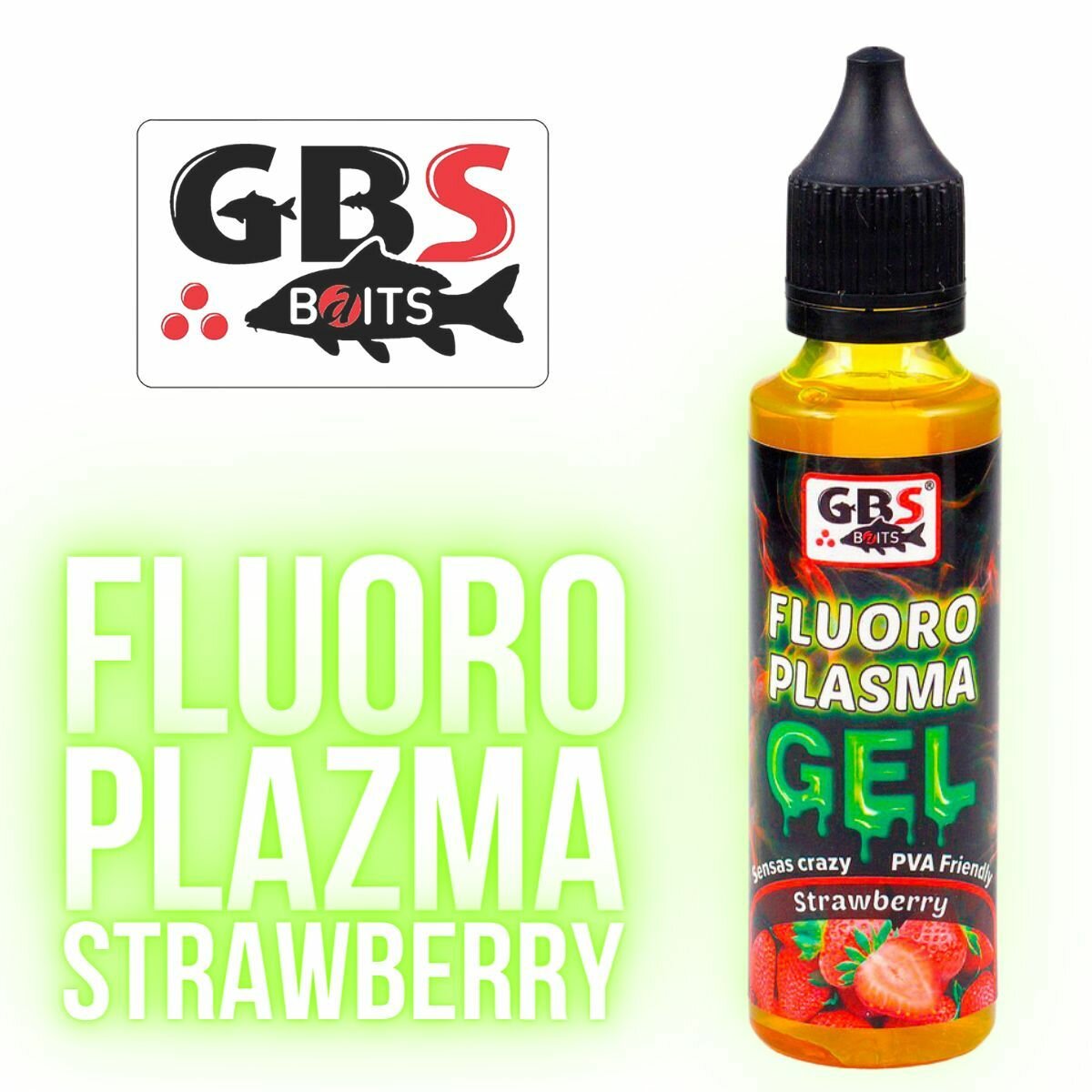 Флюоресцентный гель GBS Fluoro Plazma Strawberry Клубника