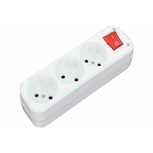 Колодка AY-KA 3-местн. б/з с выкл, белый 8831100