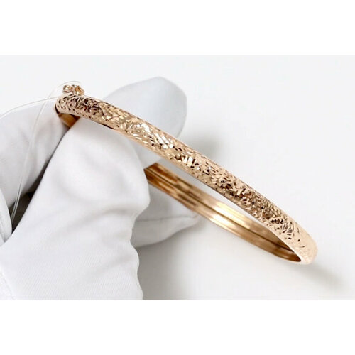 браслеты эстет стальной браслет с янтарем Жесткий браслет Diamant online, золото, 585 проба
