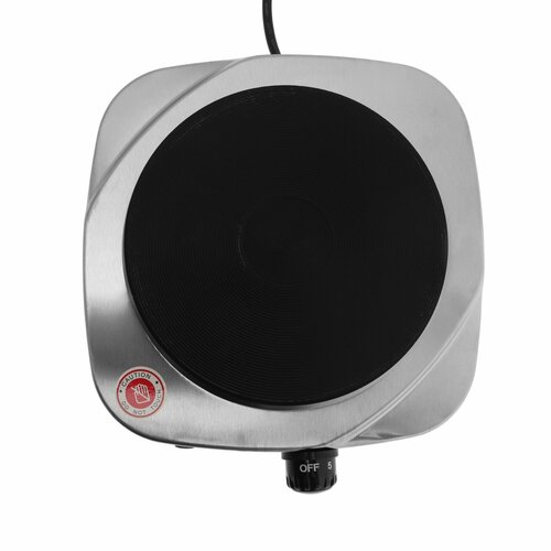 Плитка электрическая Gelberk GL-115 1500 Вт 1 конфорка серебристая 9762196 225100₽