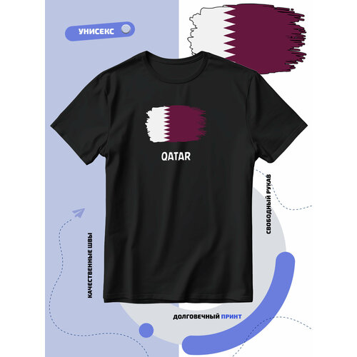 Футболка SMAIL-P с флагом Катара-Qatar, размер XL, черный